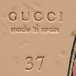 Gucci Red Suede Floral Embroidered Espadrille Platform Wedge Ankle Strap Sandals Size 37