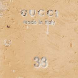 Gucci Cream Leather Princetown Horsebit Mule Sandals Size 38