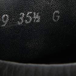 Pre Owned Gucci Black Leather Horsebit Web Loafers Size 35