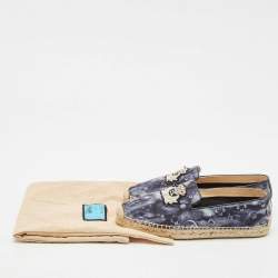 Christian Louboutin Two Tone Fabric Nanou Orlato Espadrille Flats Size 37