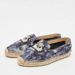 Christian Louboutin Two Tone Fabric Nanou Orlato Espadrille Flats Size 37