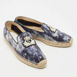 Christian Louboutin Two Tone Fabric Nanou Orlato Espadrille Flats Size 37
