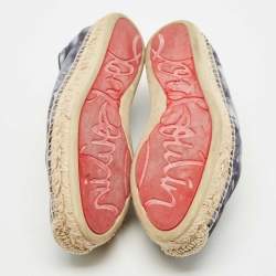 Christian Louboutin Two Tone Fabric Nanou Orlato Espadrille Flats Size 37