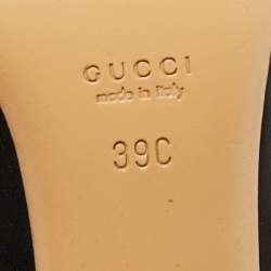 Gucci Black Leather Bamboo Fringe Pumps Size 39