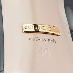 Pre Owned Gucci Black Patent Leather Beverly T Strap Pumps Size 40