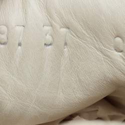 مملوكة مسبقًا Gucci White Leather Pearl Embellished Ace Low Top Sneakers Size 37