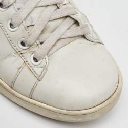 مملوكة مسبقًا Gucci White Leather Pearl Embellished Ace Low Top Sneakers Size 37