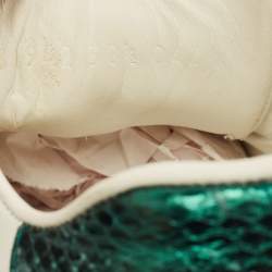 Pre Owned Gucci White Leather Ace Bee Embroidered Low Top Sneakers Size 38.5