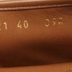 Gucci Beige GG Canvas and Leather Horsebit Ballet Flats Size 40