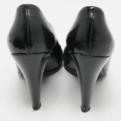 Pre Owned Gucci Black Patent Leather Hysteria Pumps Size 38