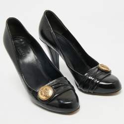 Pre Owned Gucci Black Patent Leather Hysteria Pumps Size 38