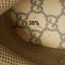 Pre Owned Gucci White Suede and Leather Flashtrek Chunky Sneakers Size 38