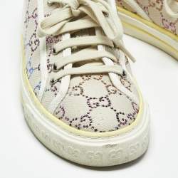 Pre Owned Gucci Multicolor Crystal GG Canvas Tennis 1977 Sneakers Size 40.5