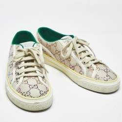 Pre Owned Gucci Multicolor Crystal GG Canvas Tennis 1977 Sneakers Size 40.5