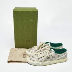 Pre Owned Gucci Multicolor Crystal GG Canvas Tennis 1977 Sneakers Size 40.5