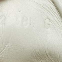 Pre Owned Gucci White Leather Ace Bee Embroidered Low Top Sneakers Size 38.5