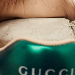 Pre Owned Gucci White Leather Flashtrek Chunky Low Top Sneakers Size 38