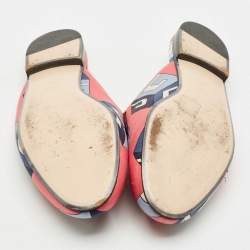 Pre Owned Gucci Multicolor Satin Horsebit Princetown Mules Size 41