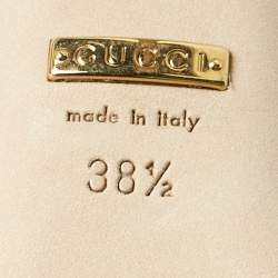 Pre Owned Gucci Two Tone Python Leather Round Toe Pumps Size 38.5