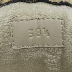 Pre Owned Gucci Multicolor Nubuck Leather and GG Canvas Screener Sneakers Size 38.5