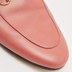 Pre Owned Gucci Pink Leather And Fur Princetown Sandals Size 40