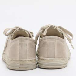Pre Owned Gucci Off White GG Canvas Low Top Sneakers Size 37