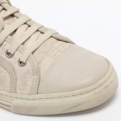 Pre Owned Gucci Off White GG Canvas Low Top Sneakers Size 37