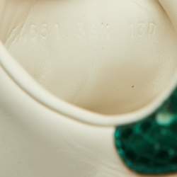 Pre Owned Gucci White Leather Arrow Embellished Ace Sneakers Size 36.5