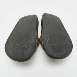 Pre Owned Gucci Multicolor GG Supreme Canvas Pool Slide Size 38