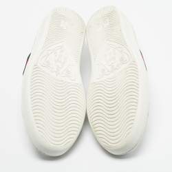 Pre Owned Gucci White Leather Ace Foldable Sneakers Size 39