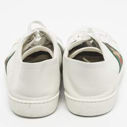 Pre Owned Gucci White Leather Ace Foldable Sneakers Size 39