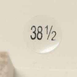 Pre Owned Gucci White Matelasse Leather Buckled Platform Loafers Size 38.5