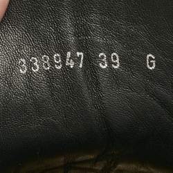 Pre Owned Gucci Black Satin Crystal Embellished Coda High Top Sneakers Size 39