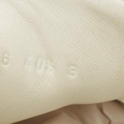 Pre Owned Gucci White Leather Web Detail Ace Low Top Sneakers Size 40.5