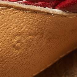 Pre Owned Gucci Multicolor Blooms Print GG Supreme Canvas Flat Espadrilles Size 37.5