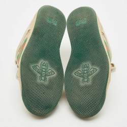 Pre Owned حذاء رياضي غوتشي سكرينر كانفاس جي جي بني/ بيج نوبوك جلد مقاس 39.5