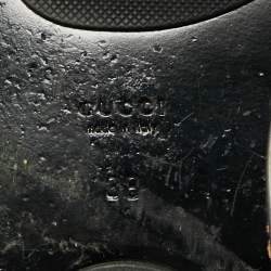 Pre Owned Gucci Cream Leather GG Marmont Thong Slide Flats Size 38