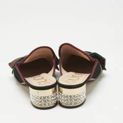 Pre Owned Gucci Black Suede Sylvie Mules Size 40
