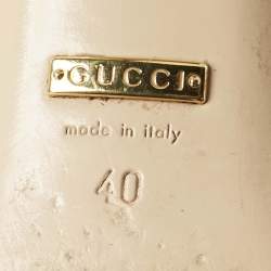 Pre Owned Gucci Black Suede Sylvie Mules Size 40