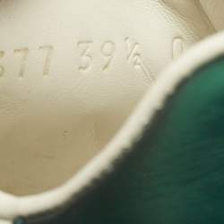 Pre Owned Gucci White Leather GG Apple Applique Ace Sneakers Size 39.5