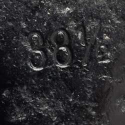 Pre Owned Gucci Purple Leather Wedge Round Toe Pumps Size 38.5