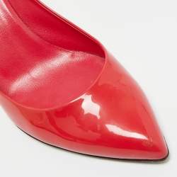 Pre Owned Gucci Red Patent Leather Pointed Toe Pumps Size 42