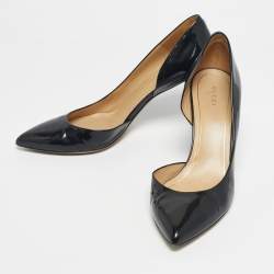 Pre Owned Gucci Black Patent Leather Kristen D'orsay Pumps Size 42