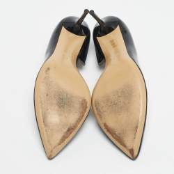 Pre Owned Gucci Black Patent Leather Kristen D'orsay Pumps Size 42