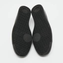 Pre Owned Gucci Dark Brown Leather Interlocking G Low Top Sneakers Size 39