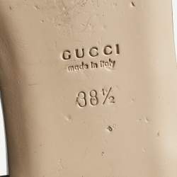 Pre Owned Gucci Multicolor Leather Yoko Snake Print Thong Flats Slides Size 38.5