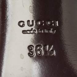 Pre Owned Gucci Navy Blue Suede and Velvet Bow Pumps Size 36.5