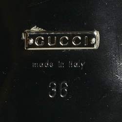 Pre Owned Gucci Burgundy Leather Lace Up  Brogues Size 36