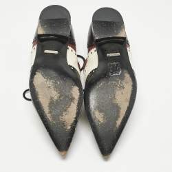 Pre Owned Gucci Burgundy Leather Lace Up  Brogues Size 36