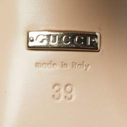 Pre Owned Gucci Black Leather Horsebit Ankle Strap Sandals Size 39